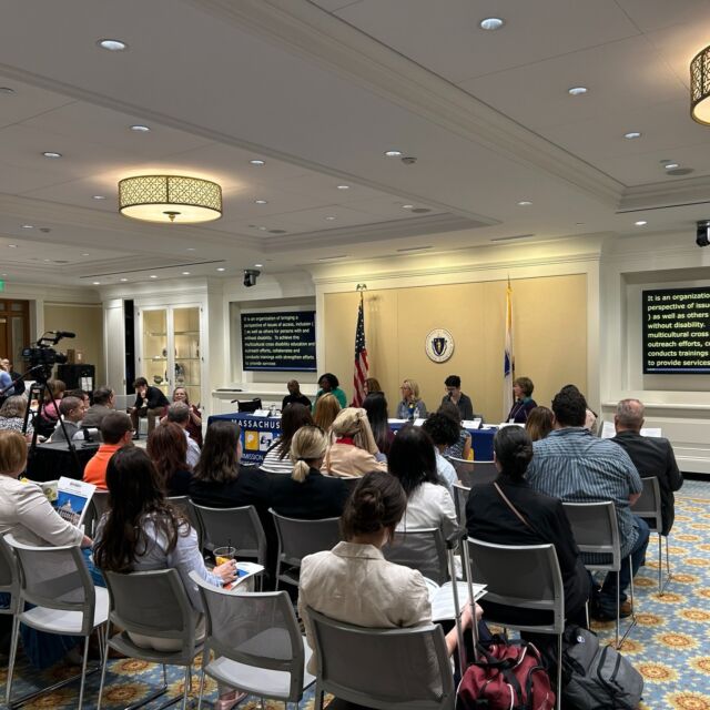 October is National Disability Employment Awareness Month, and Eliza Fitch, a member of Castle's DEI Committee, took to the Massachusetts State House to learn about voting rights, accessibility, and inclusive employment practices at a celebration organized by the Massachusetts Commission on the Status of Persons with Disabilities (@mcspwd). 
Ahead of the 2024 general election, panelists spoke to their personal experiences visiting the polls and educated attendees on their voting rights and options for participation in the Commonwealth's elections. Attendees of the second panel of the day heard from leaders working to bridge gaps in disability employment, from corporate initiatives to statewide resources for ensuring equitable access to employment and tips for recent graduates entering the workforce. 
At Castle, we're always looking to learn more about allyship, and we applaud the Massachusetts Department of Labor and Workforce Development, the Healey-Driscoll Administration (@massgovernor) and the MCSPD for championing inclusive democratic and professional spaces for all.  Thank you to all the panelists for their expertise!  Barbara L'Italien (@disabilitylawcenter), Maura Sullivan (@thearcofmass), Olivia Thompson (Partners for Youth with Disabilities Participant), Bridget Murphy (MA Office of the Secretary of the Commonwealth and MCSPD Commissioner), Greg Martin (@masseea), Mark Feinour (@BankofAmerica), Sarah Wiles (Massachusetts Office on Disability), David McGrath (@SpauldingRehab).