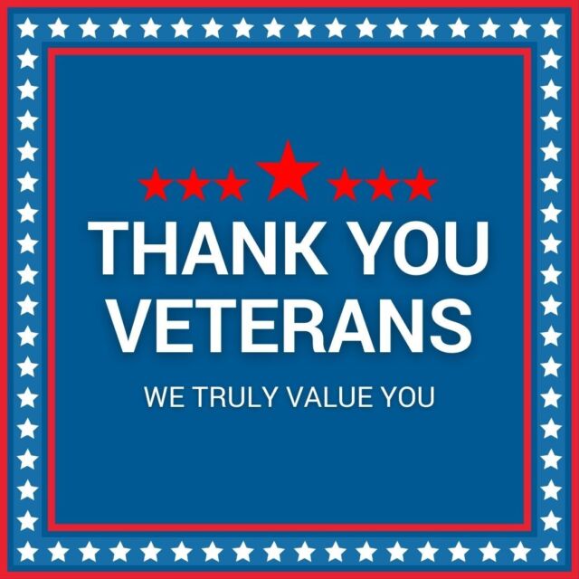 A very gracious thank you to all the veterans in our lives. You are the family members who taught us resilience, the friends who inspired our work ethic, the clients who bring a unique perspective, and the neighbors who remind us of what it means to serve with humility.  Your sacrifices have shaped our communities and our shared values.  We encourage everyone to take a moment today to reach out to a veteran in your life. Whether it’s a text, a call, or a conversation over coffee, a simple 'thank you' can go a long way.